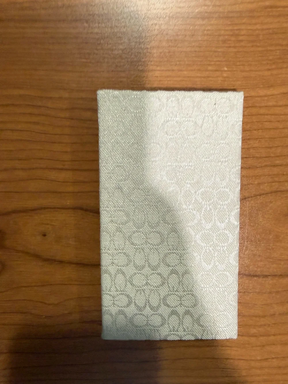 Coach Cream Jacquard Address Book
